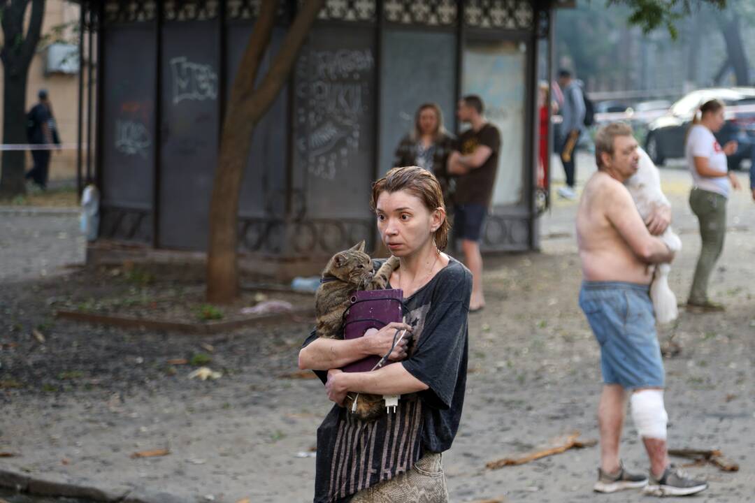 Per Rusijos dronų ataką Odesoje žuvo vienas žmogus, keturiolika buvo sužeisti