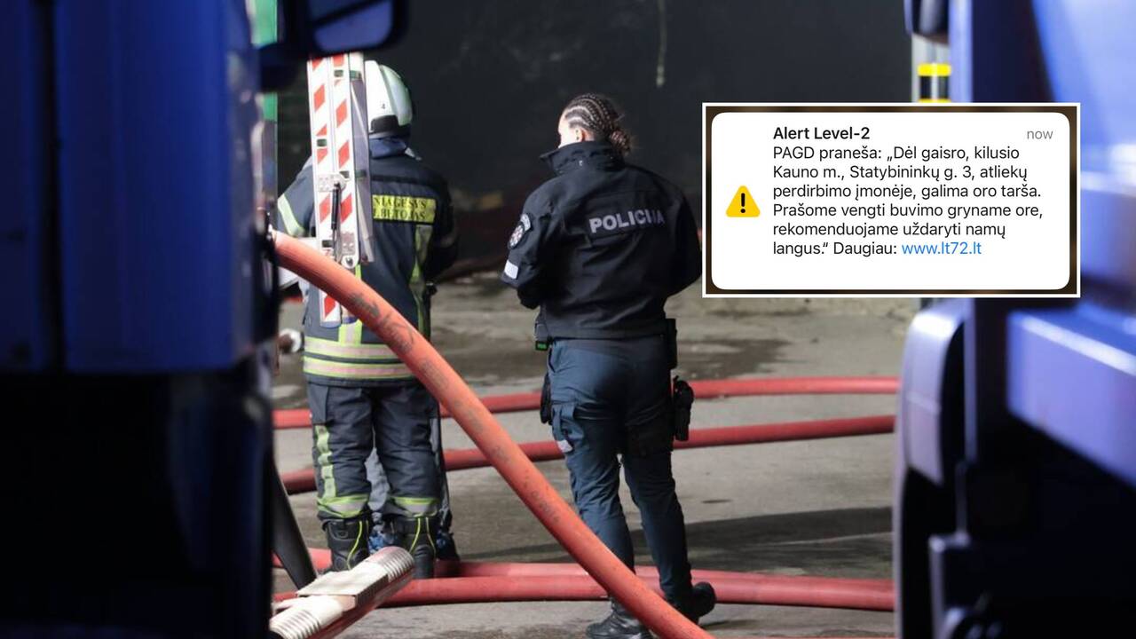Gaisras Kaune – aliarmas Vilniuje: paaiškino, kodėl taip nutiko