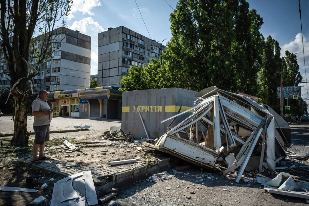 Pareigūnai: per Rusijos smūgius Chersono srityje sužeisti septyni žmonės