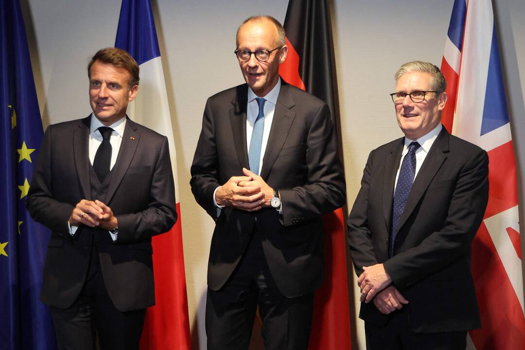 Emmanuelis Macronas, Friedrichas Merzas ir Keiras Starmeris
