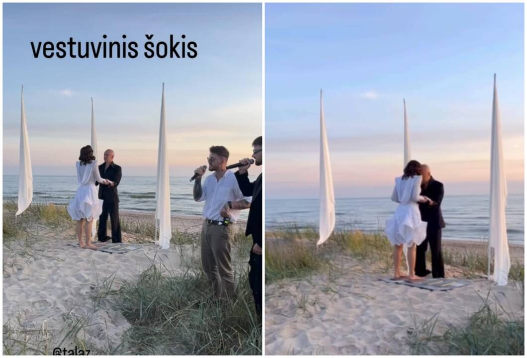 Indrė ir Vidas Bareikiai vestuvinį šokį iškeitė į vinių lentą