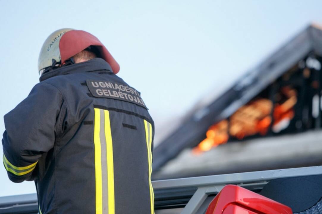 Panevėžio rajone degė granulių gamybos cechas