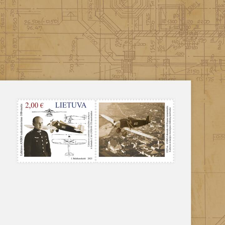 Išleidžiamas pašto ženklas, skirtas lietuviško lėktuvo ANBO šimtmečiui