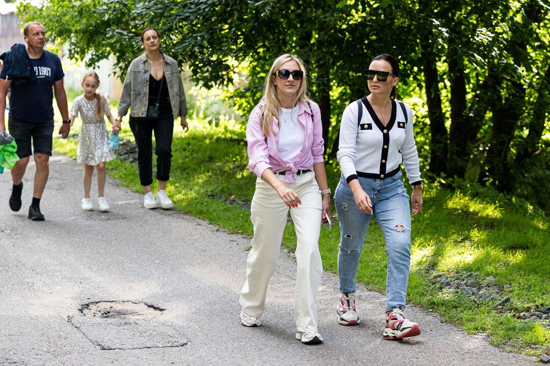 Gerbėjai renkasi į Jessicos Shy koncertą Kalnų parke