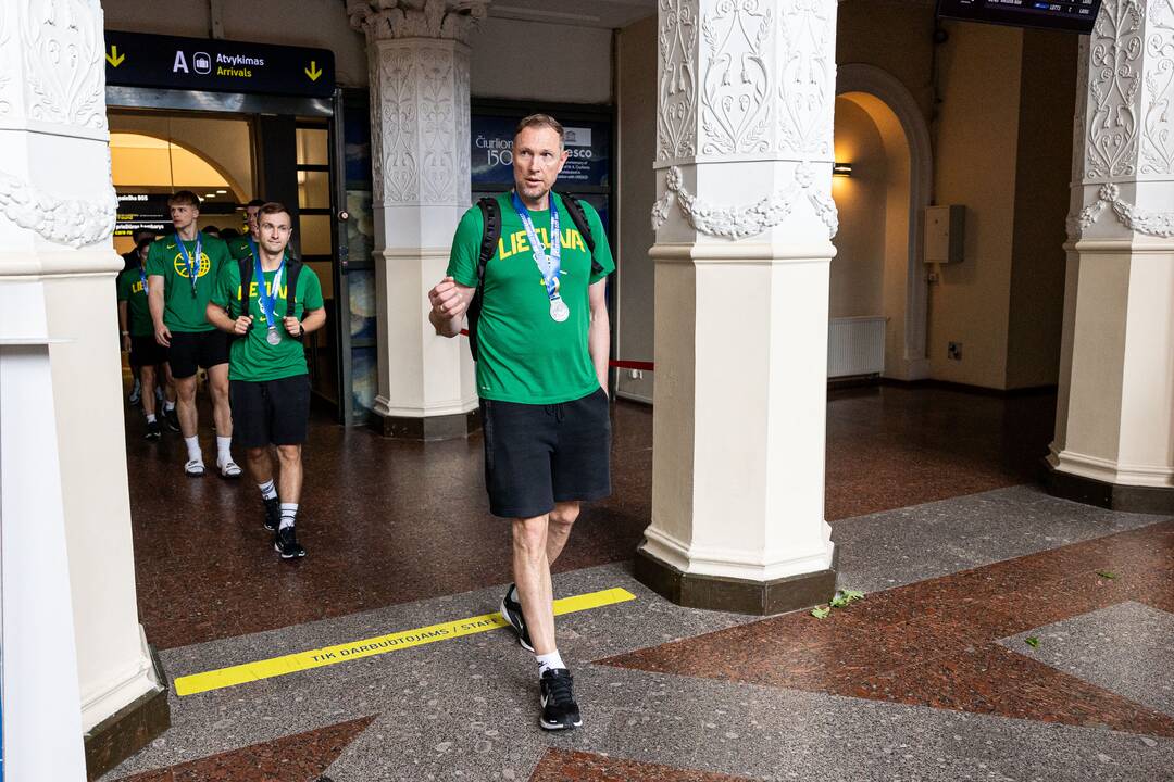 Lietuvos U20 vaikinų rinktinės sutiktuvės iš Europos čempionato