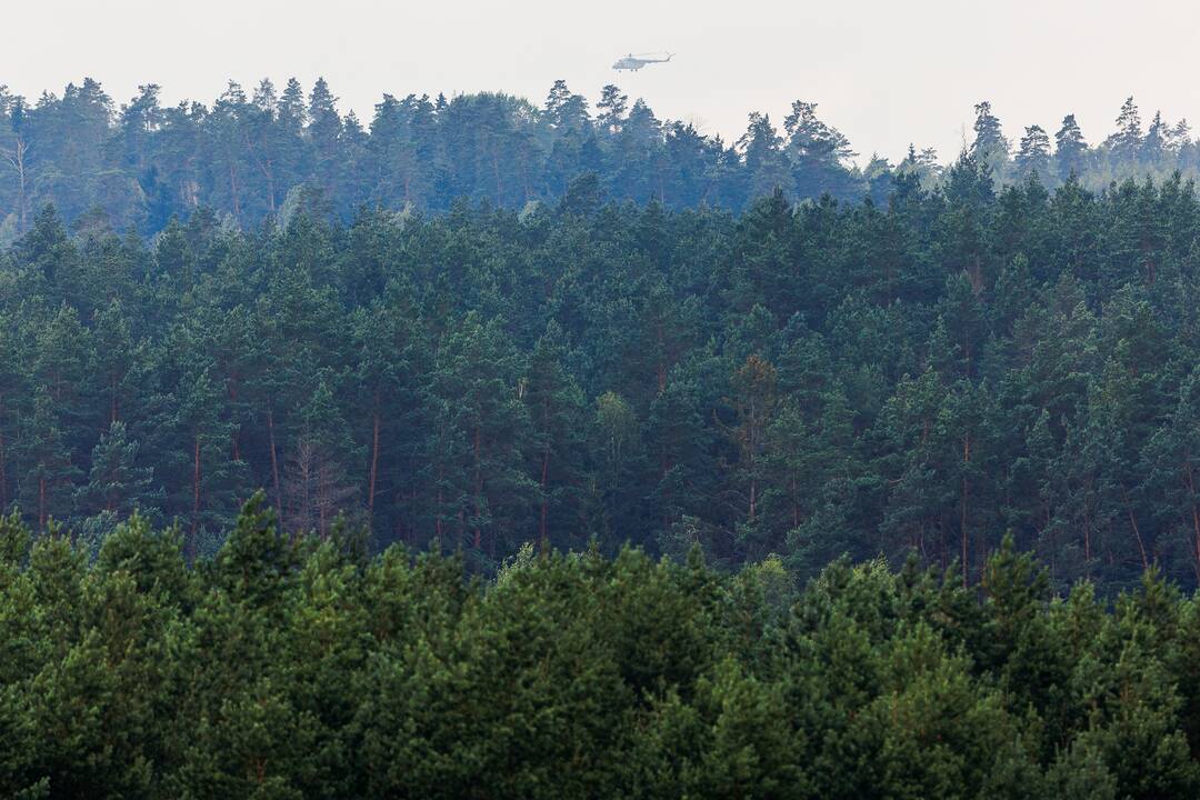 Į Lietuvą iš Baltarusijos įskridusio drono paieška