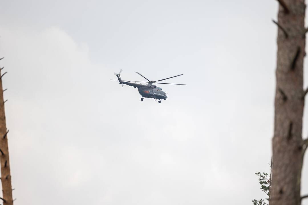 Į Lietuvą iš Baltarusijos įskridusio drono paieška