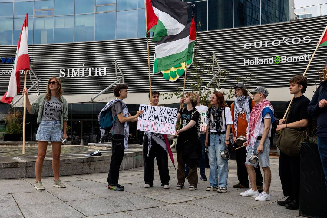 Demonstracija prieš badą Gazos Ruože