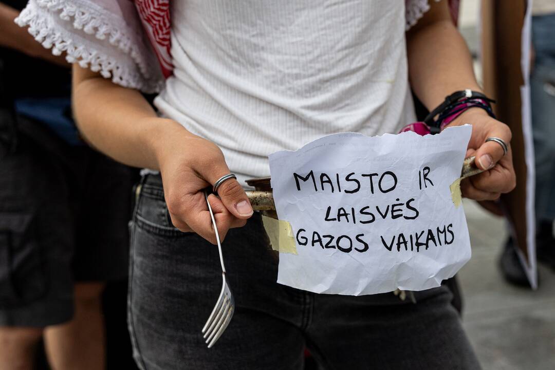 Demonstracija prieš badą Gazos Ruože