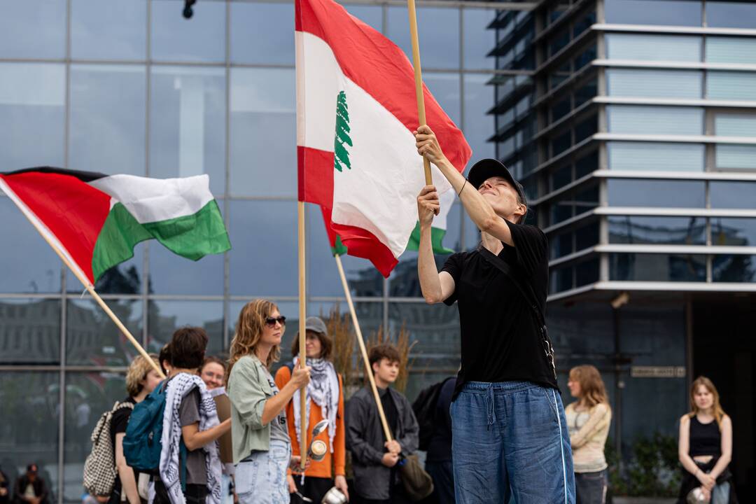 Demonstracija prieš badą Gazos Ruože