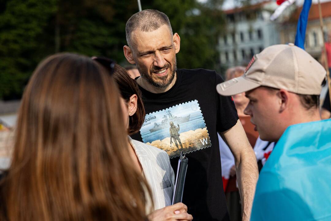 148-asis solidarumo su Ukraina mitingas Katedros aikštėje