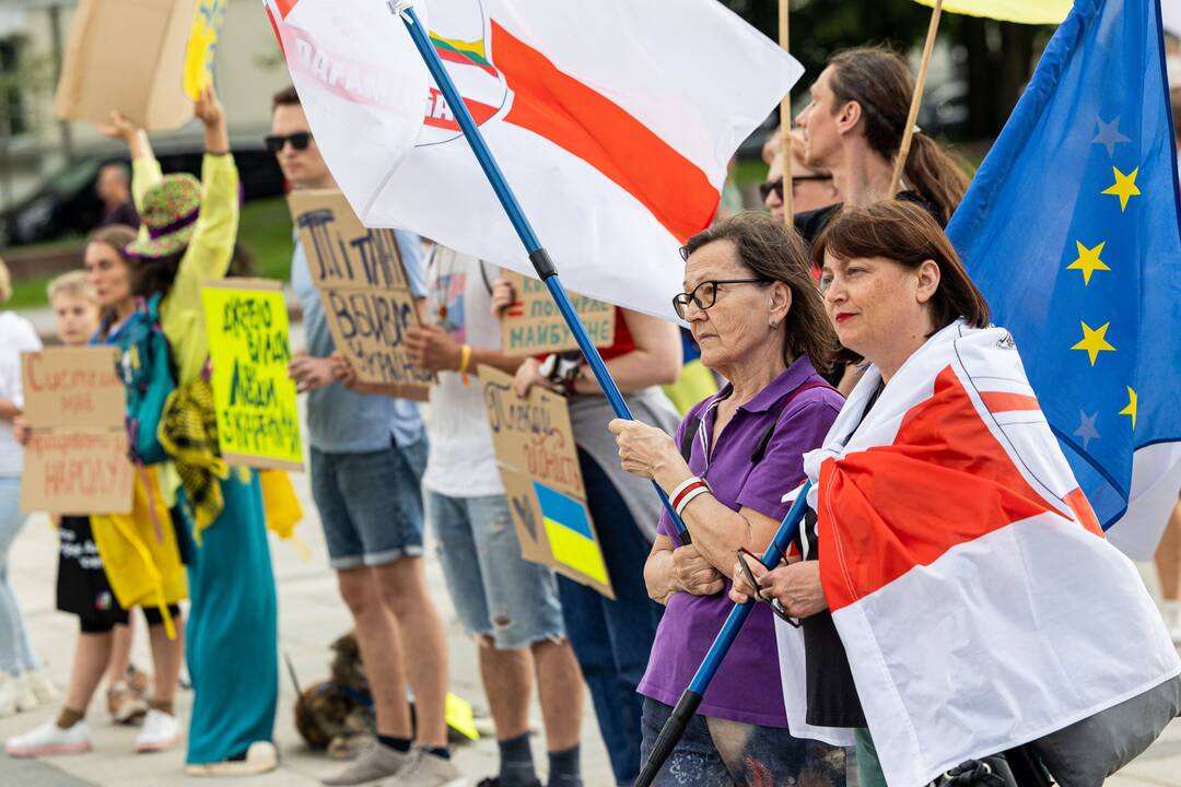148-asis solidarumo su Ukraina mitingas Katedros aikštėje