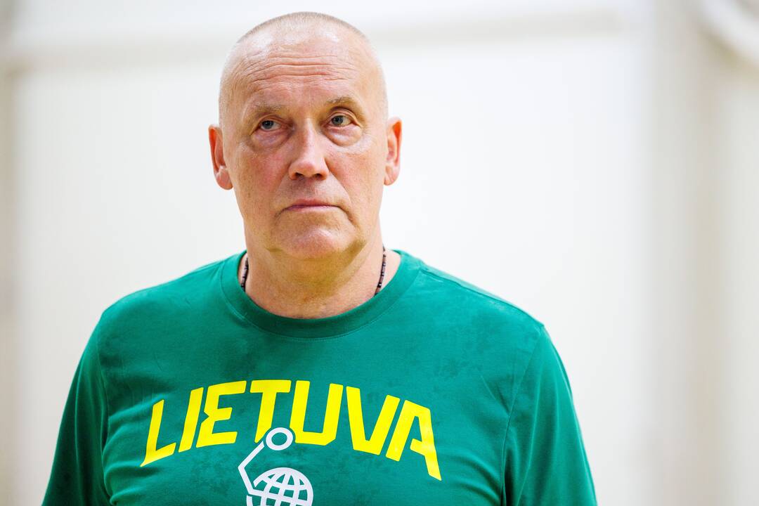 Lietuvos vyrų krepšinio rinktinės treniruotė