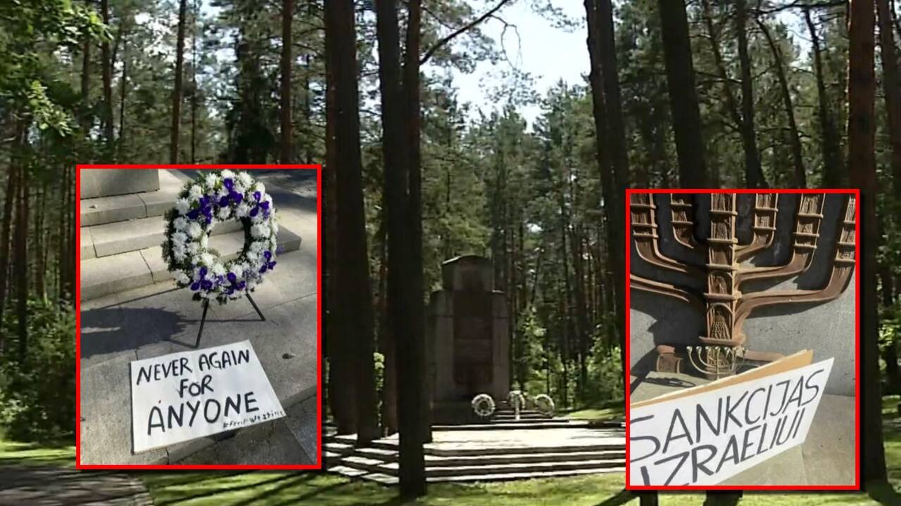 Dėl plakatų Panerių memoriale policija susisiekė su premjero patarėjo broliu