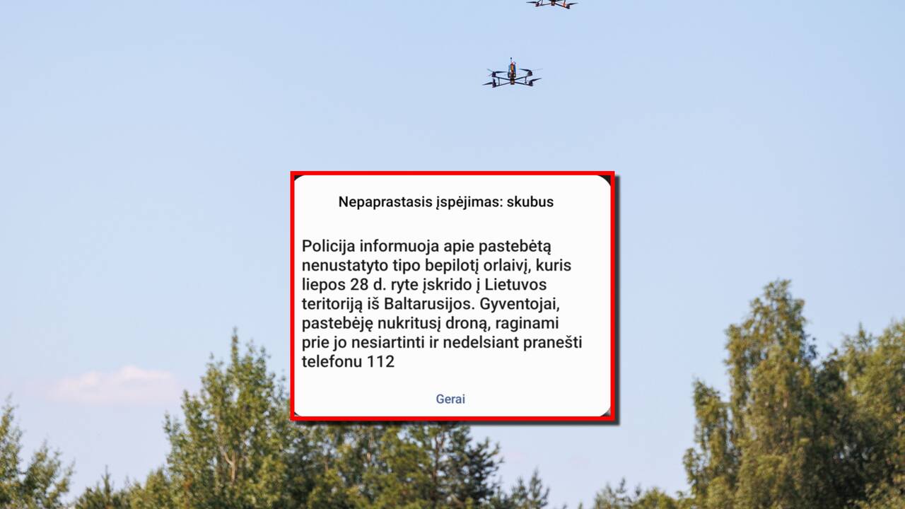 Į Lietuvą iš Baltarusijos įskrido dar vienas bepilotis orlaivis