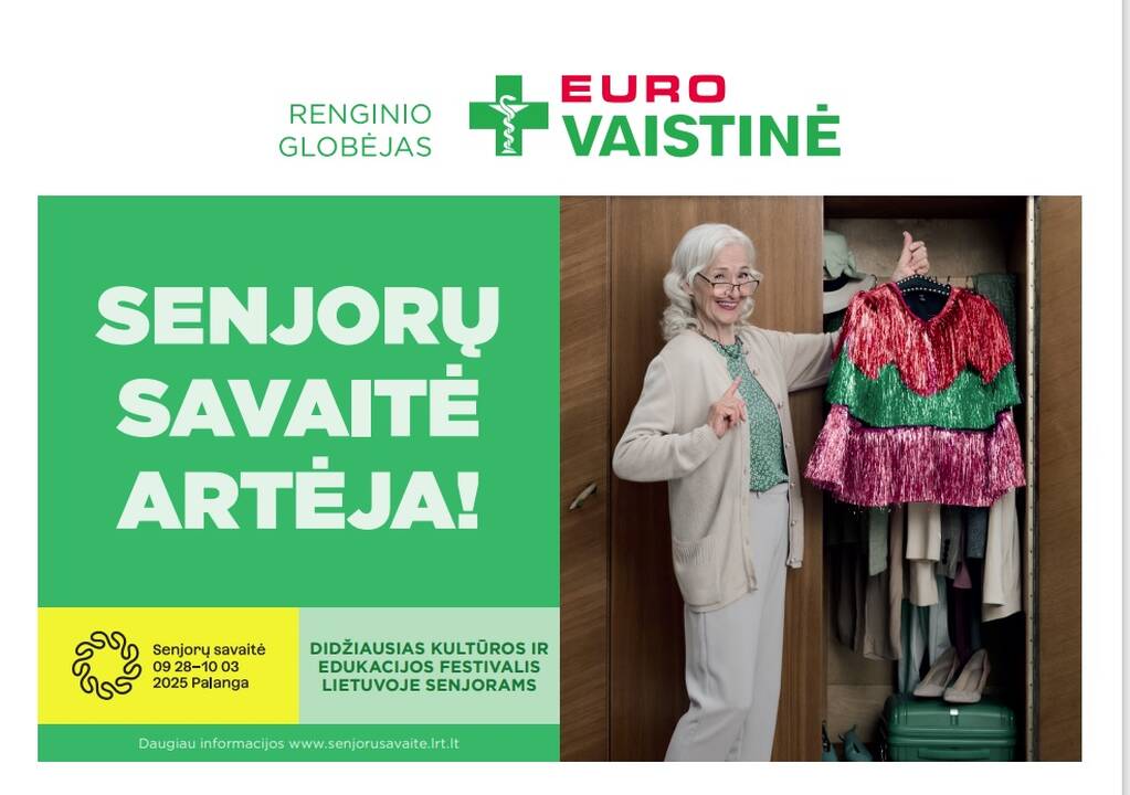„Eurovaistinė“ kviečia dalyvauti festivalyje „Senjorų savaitė“ Palangoje!