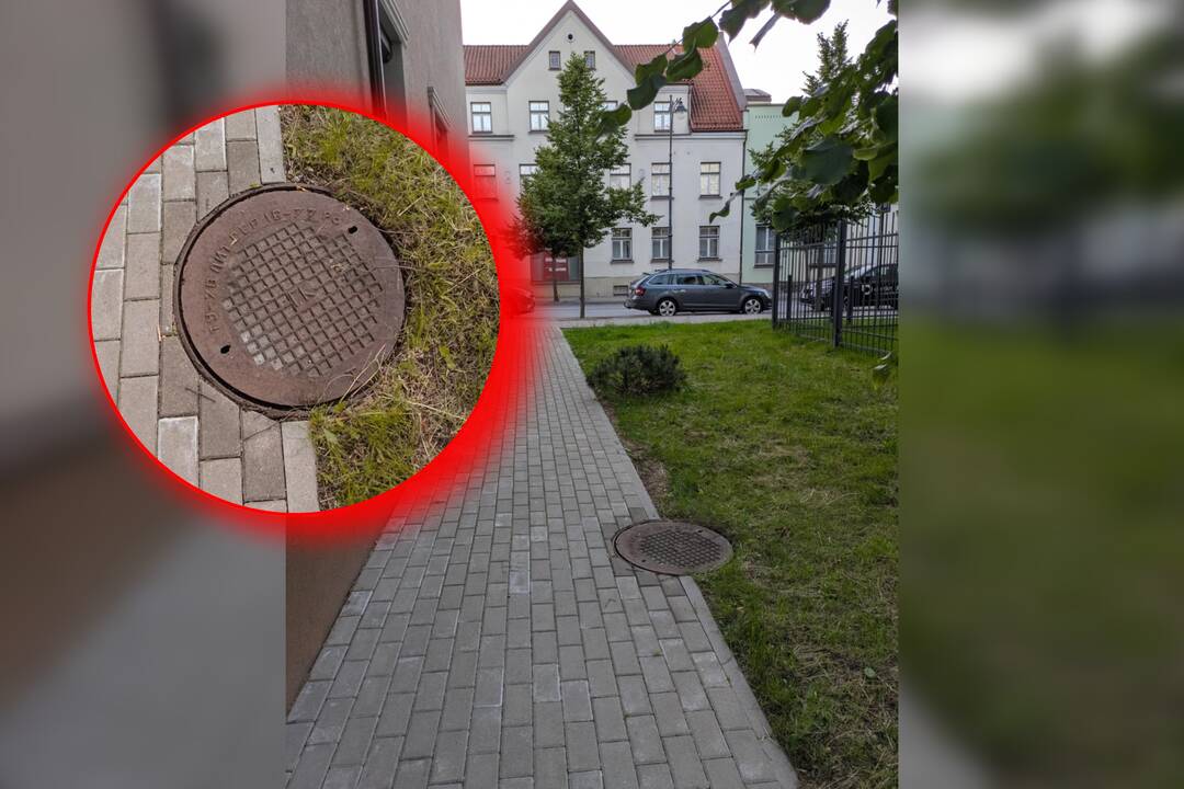 Nelaimė: netikėtas pavojus miesto centre – poilsiautoja įkrito į nesandariai uždengtą šulinį. Jis ir šiuo metu gali kelti pavojų praeiviams.