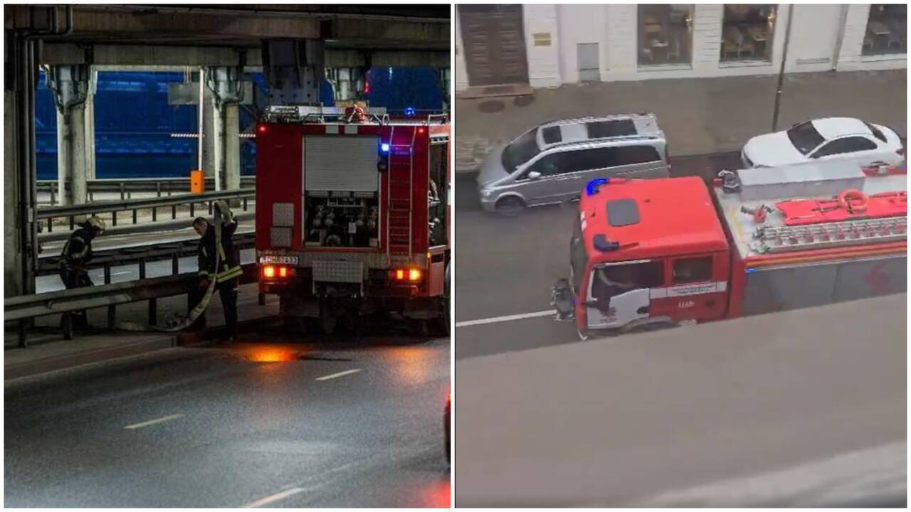 Kauno ugniagesiai lėkė ir į „Akropolį“, ir į pagalbą ant tilto