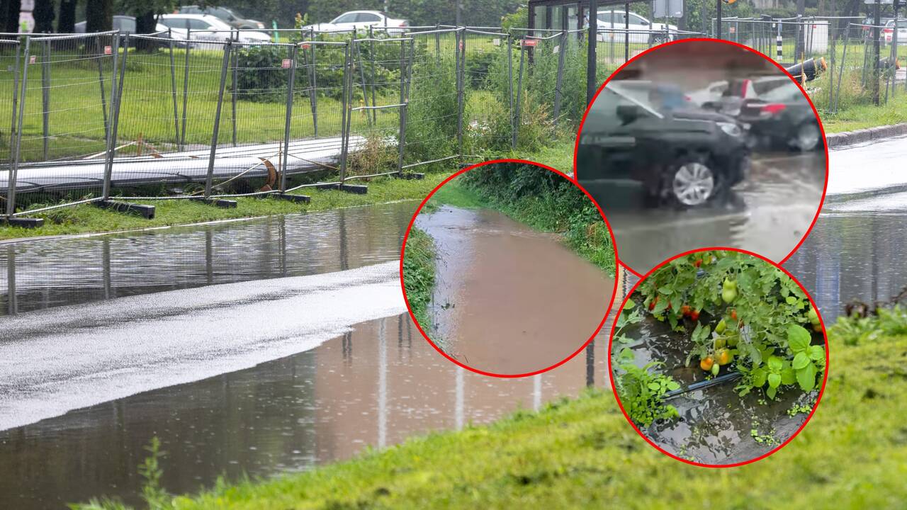 Gausus lietus nesibaigia: vanduo apsėmė prekybos centrą, vandens – virš čiurnos