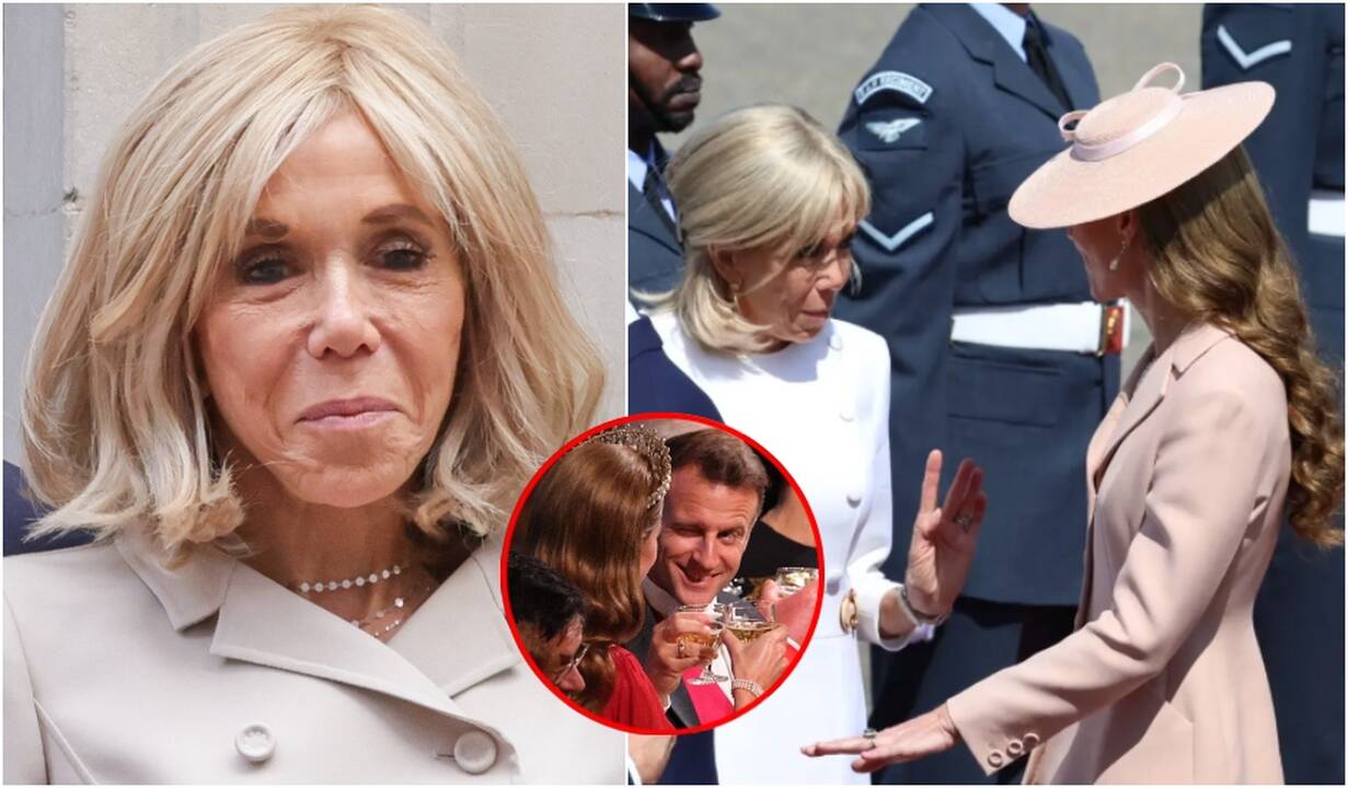 Perskaitė iš lūpų: ką princesei Kate Middleton pasakė vyrą ignoravusi Brigitte Macron?