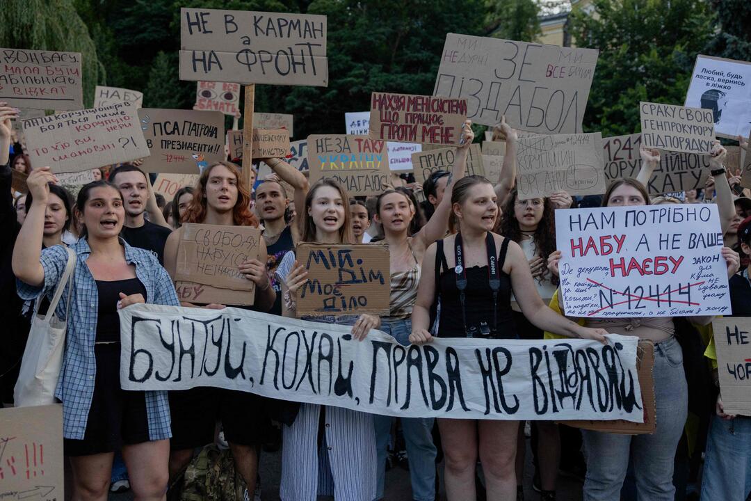 Kyjivas: Rusijos propaganda gali pasinaudoti protestais Ukrainoje