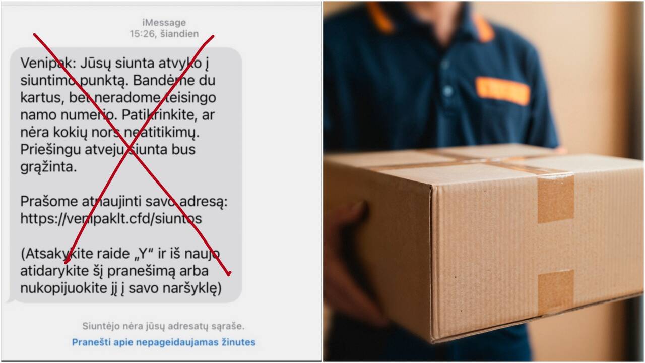 Siuntų bendrovė įspėja gyventojus: jei gavote tokią SMS, neatidarykite nuorodos!