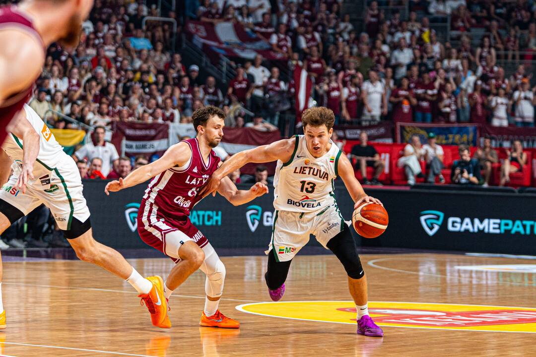 Kontrolinės krepšinio rungtynės: Latvija – Lietuva 105:109