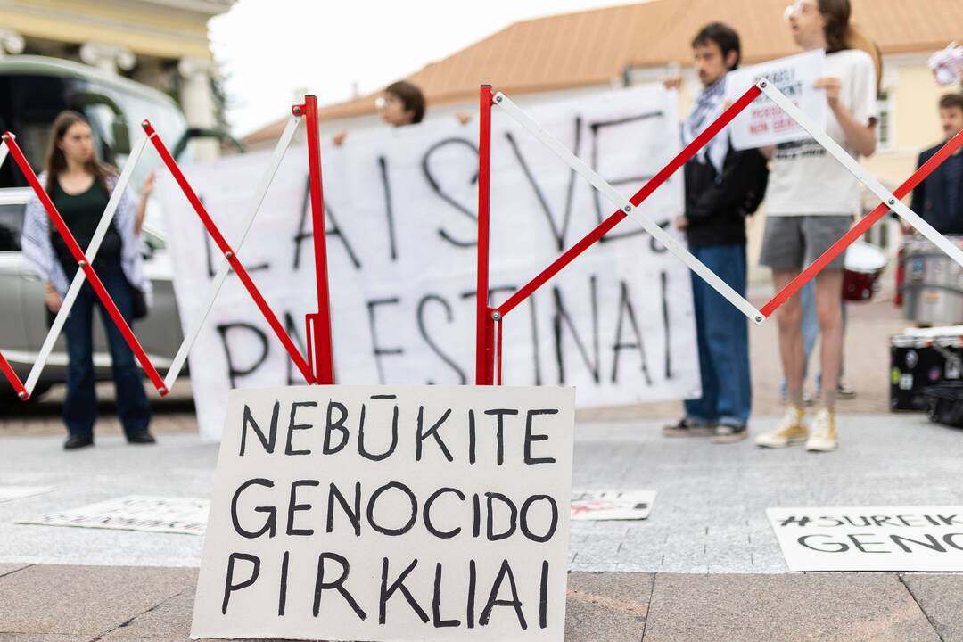 Protestas prieš Lietuvos politikų bendradarbiavimą su Izraeliu