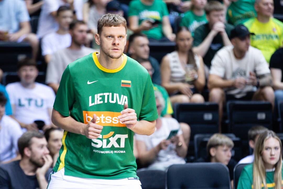 Krepšinio rinktinės kontrolinės rungtynės: Lietuva–Slovėnija (94:72)