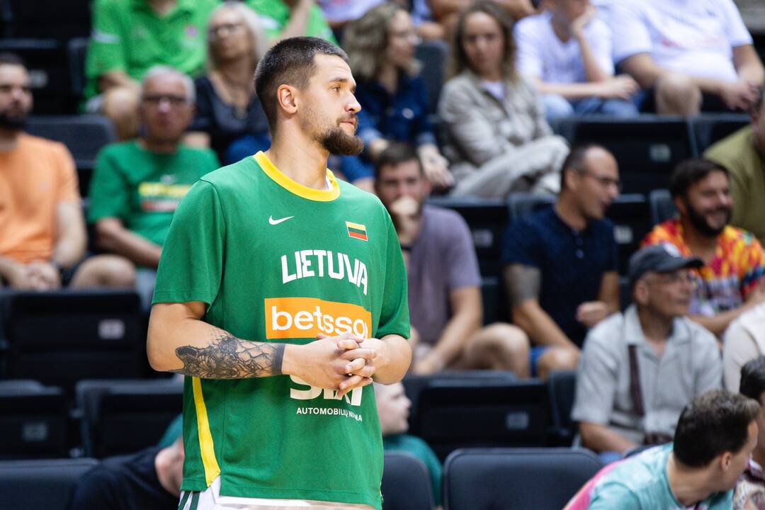 Krepšinio rinktinės kontrolinės rungtynės: Lietuva–Slovėnija (94:72)