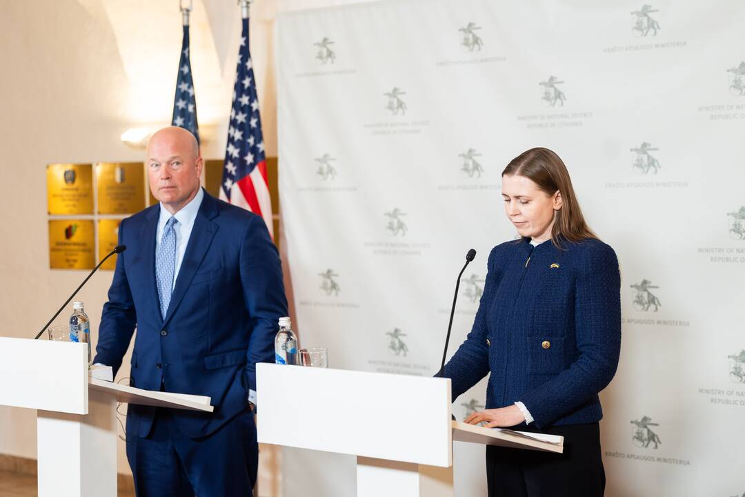 Šakalienės ir JAV ambasadoriaus prie NATO spaudos konferencija 