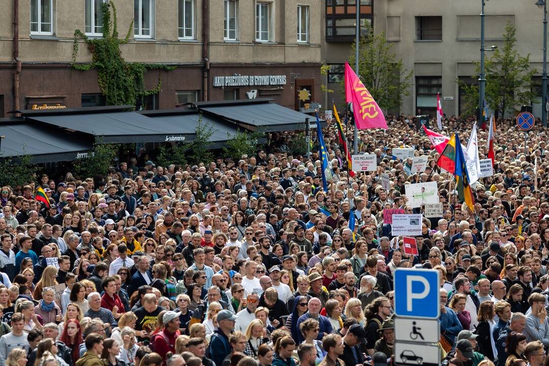 Protesto „Gėdos diena“ dalyviai prie Seimo