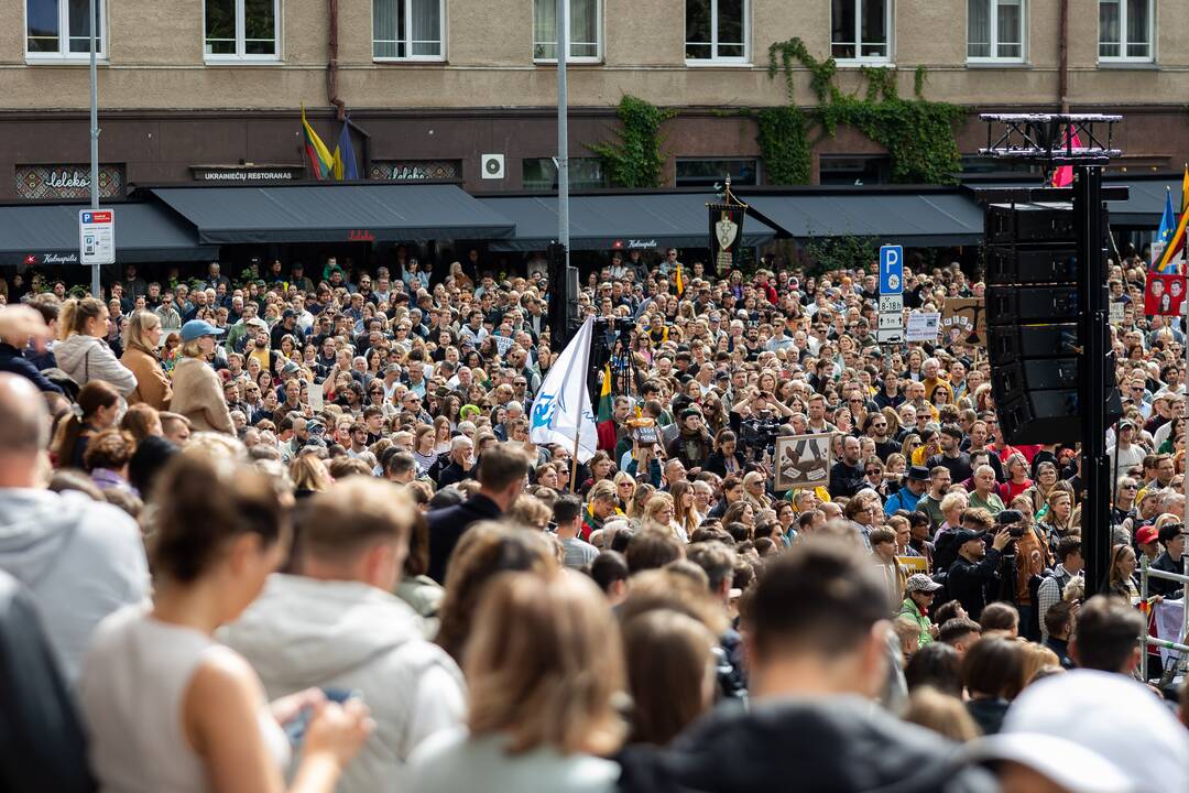 Protesto „Gėdos diena“ dalyviai prie Seimo