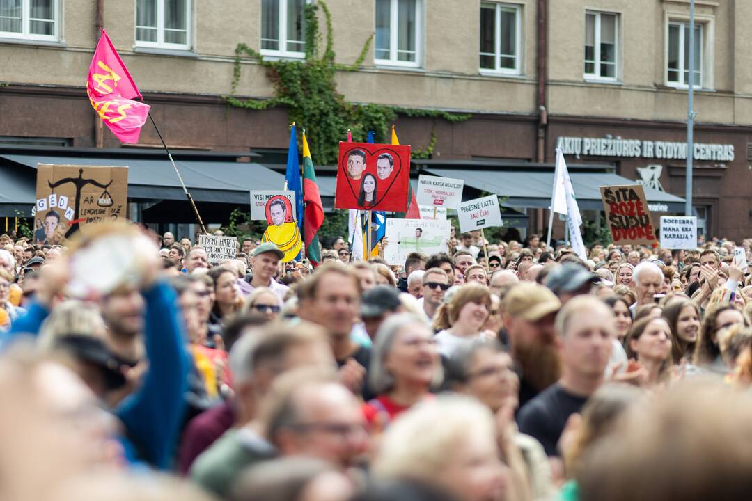 Protesto „Gėdos diena“ dalyviai prie Seimo