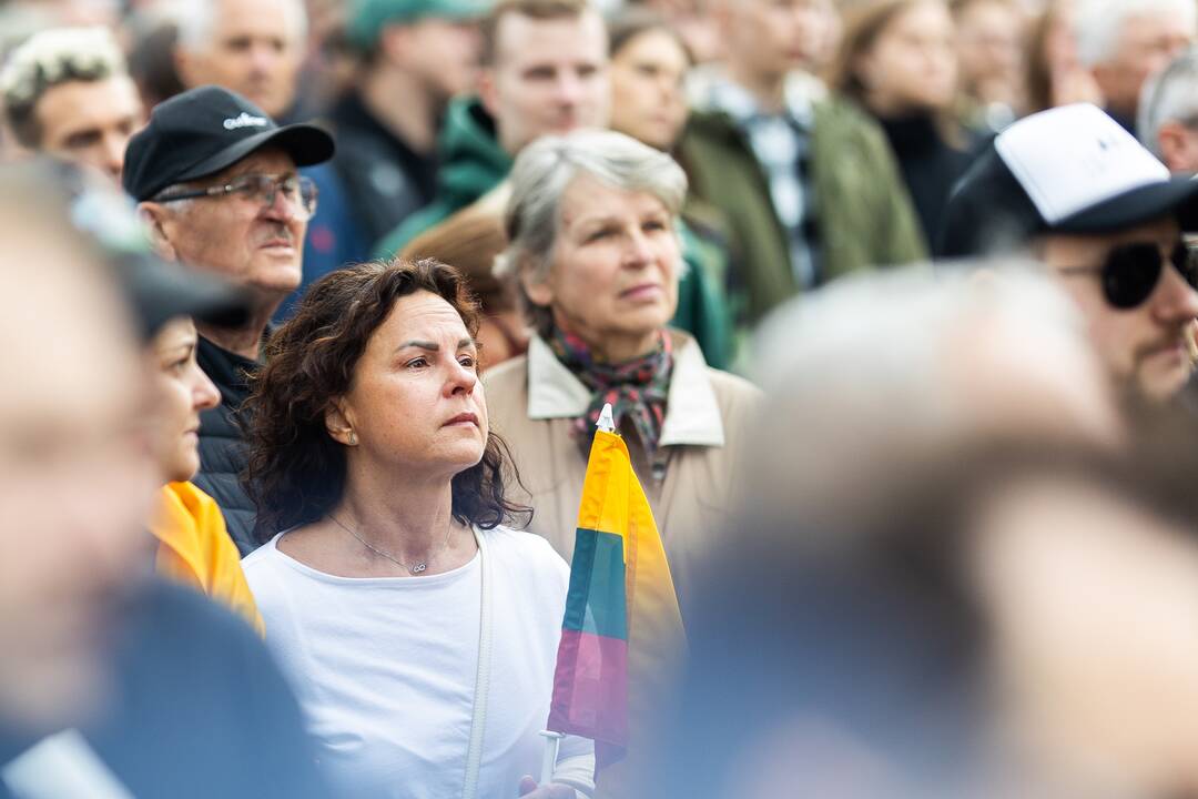 Protesto „Gėdos diena“ dalyviai prie Seimo