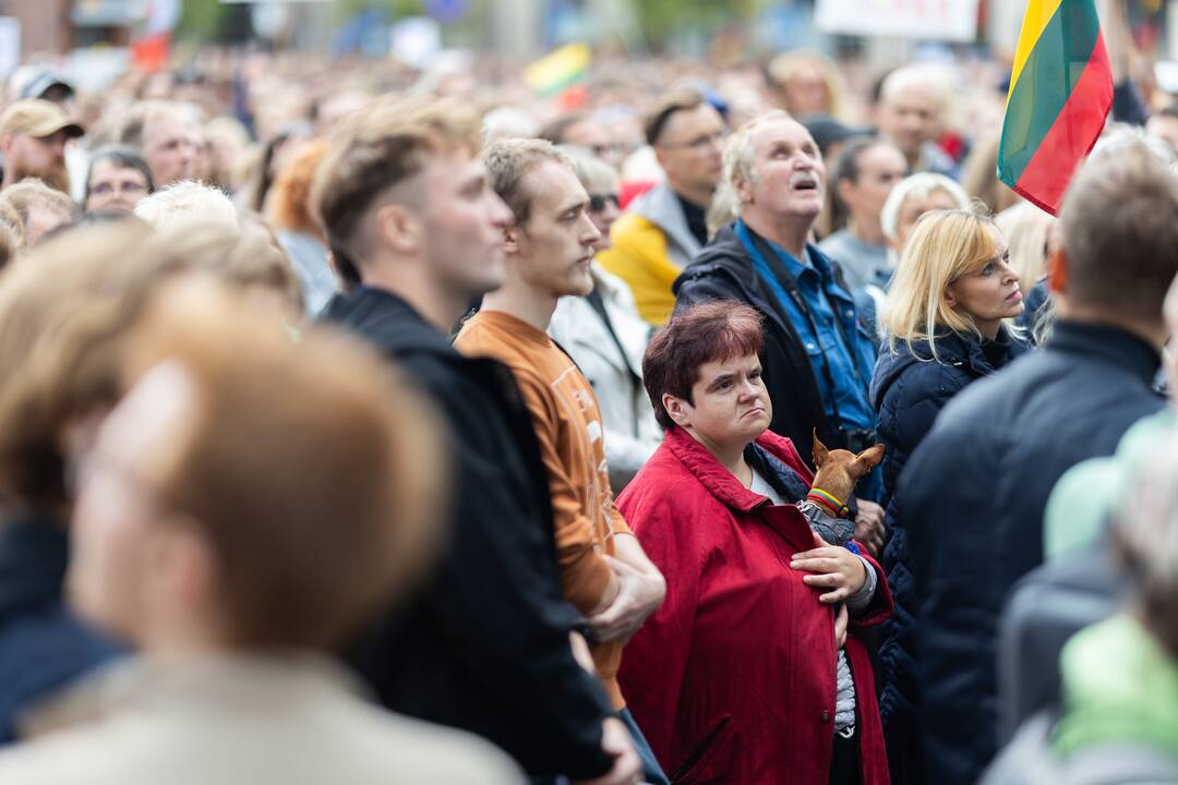 Protesto „Gėdos diena“ dalyviai prie Seimo