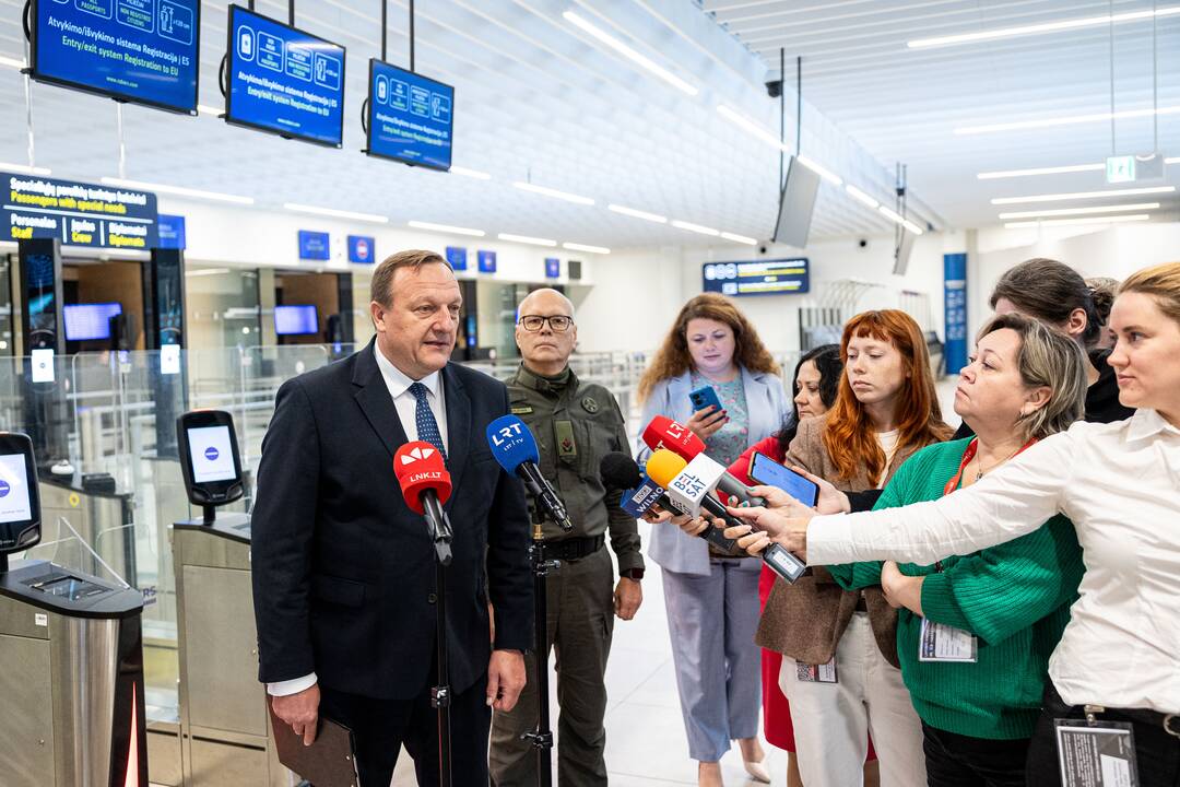  ES piliečių naujos atvykimo-išvykimo sistemos pristatymas Vilniaus oro uoste
