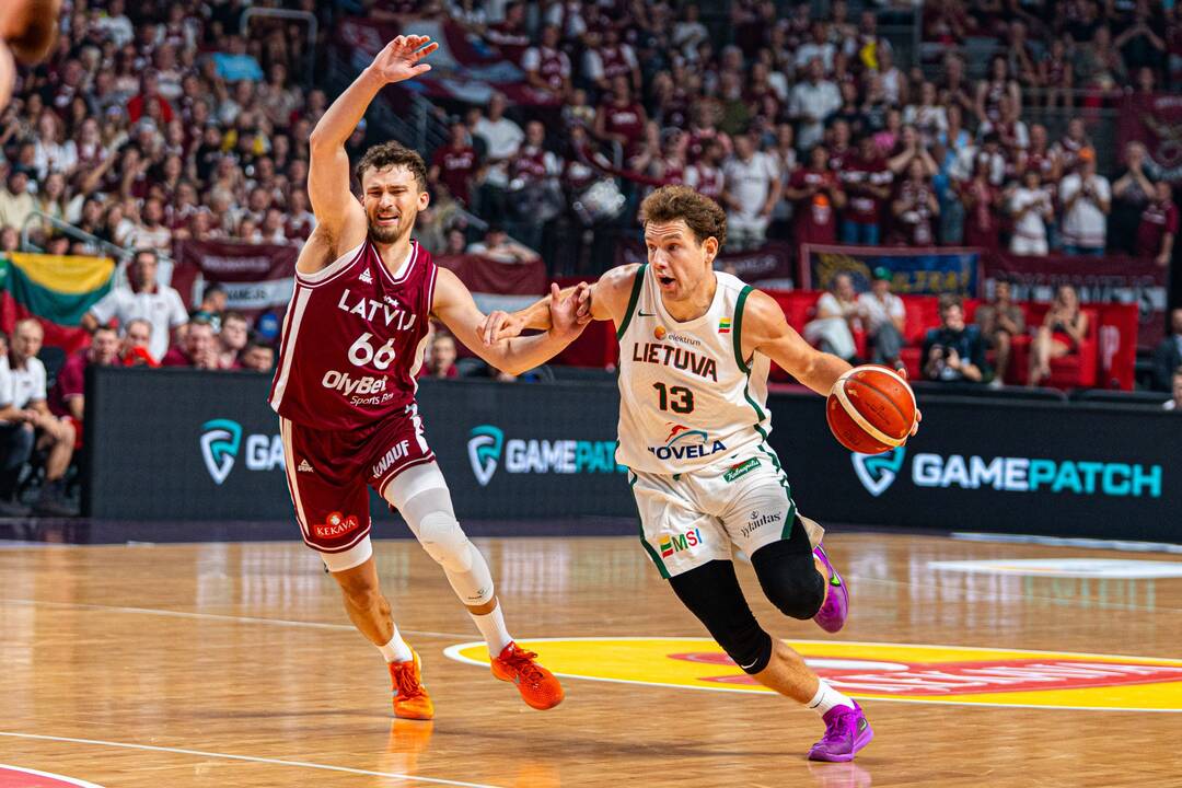Kontrolinės krepšinio rungtynės: Latvija – Lietuva 105:109