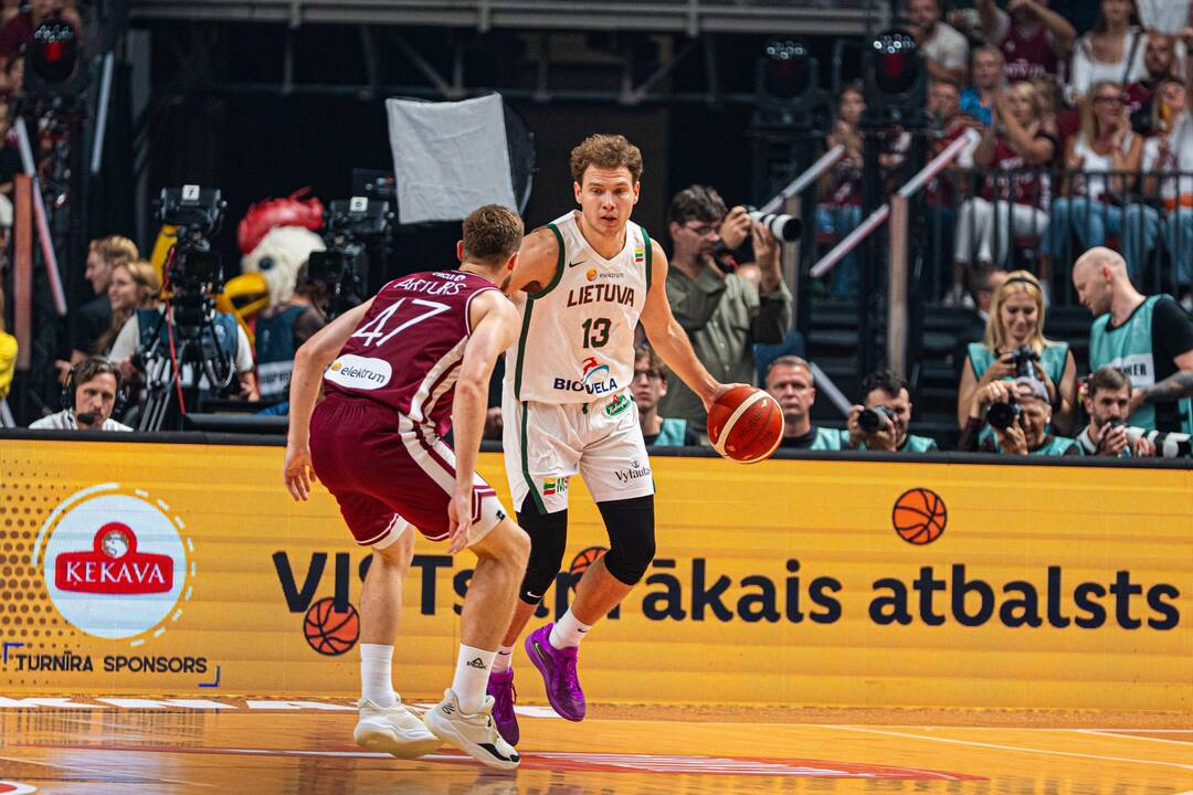 Kontrolinės krepšinio rungtynės: Latvija – Lietuva 105:109
