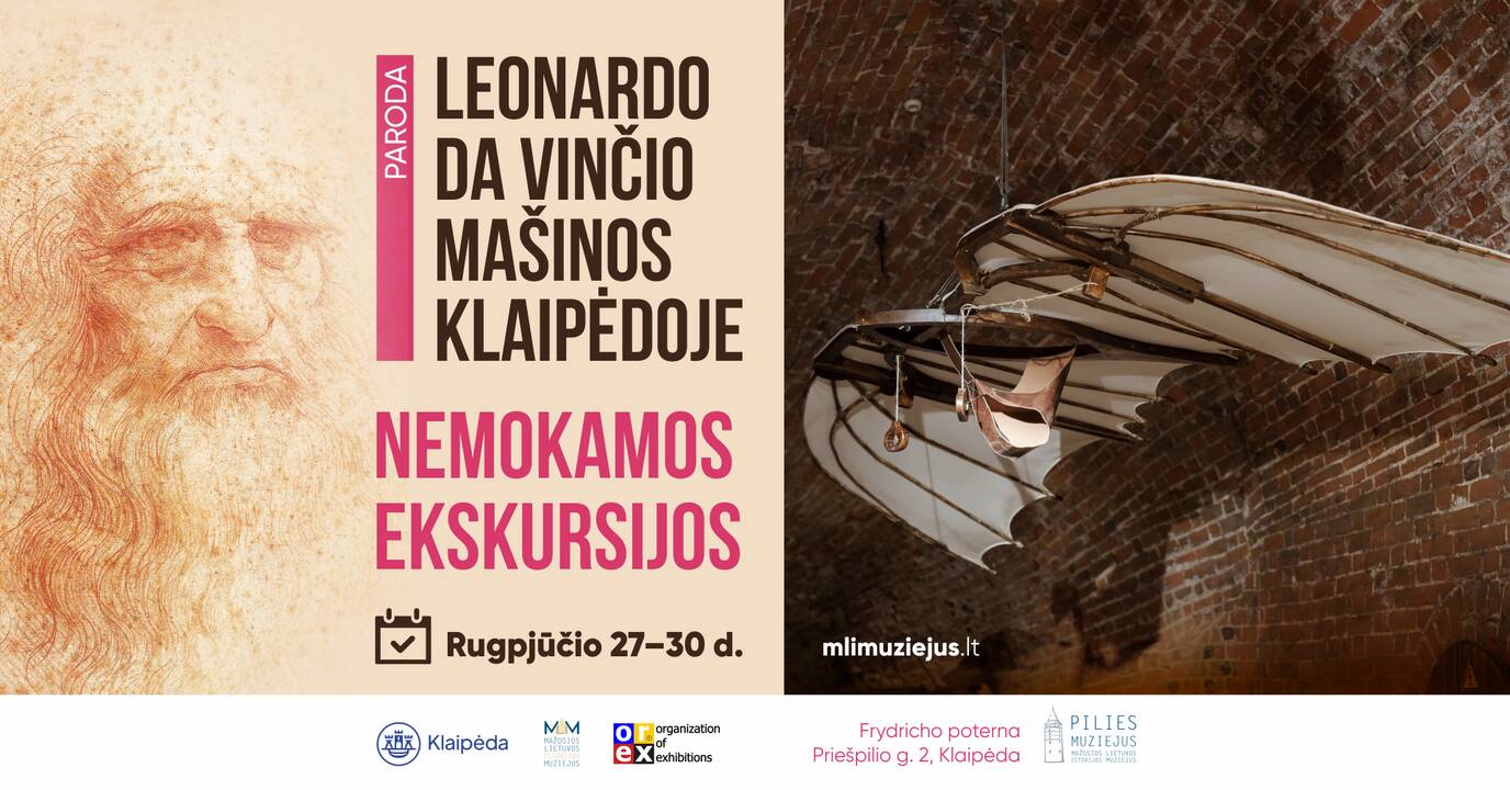 Kviečia į nemokamas ekskursijas parodoje „Leonardo da Vinčio mašinos“