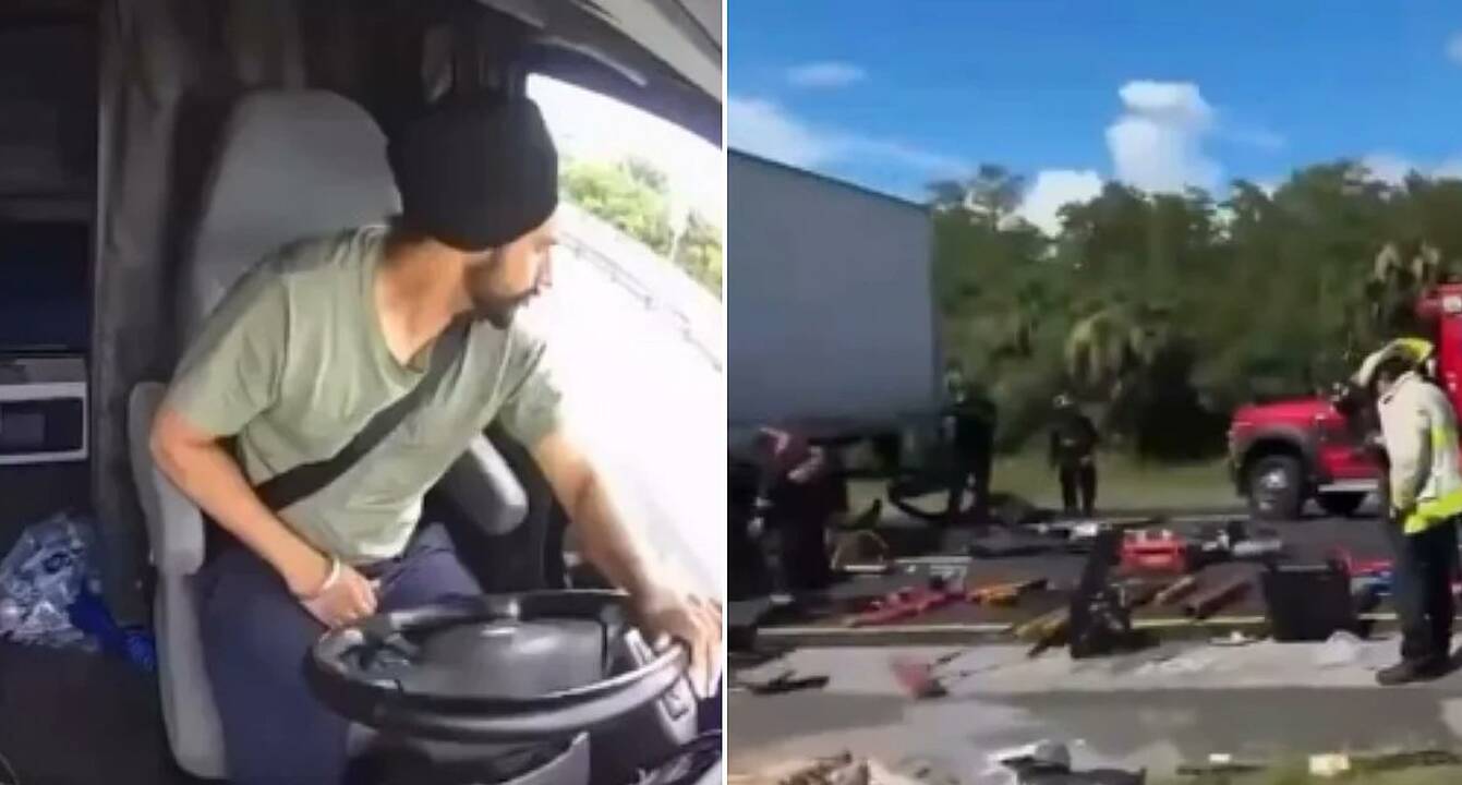 Po mirtinos avarijos Floridoje JAV sustabdė vizų išdavimą vilkikų vairuotojams