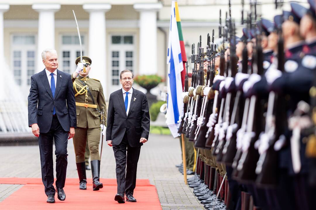 Gitanas Nausėda susitiko su Izraelio prezidentu Isaacu Herzogu