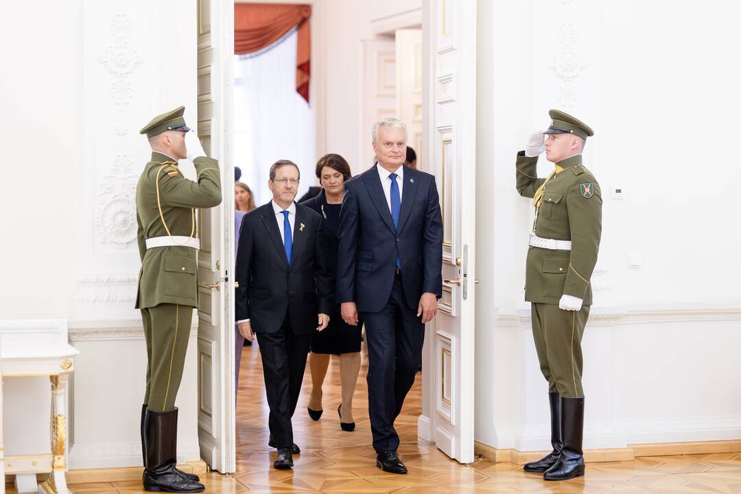 Gitanas Nausėda susitiko su Izraelio prezidentu Isaacu Herzogu