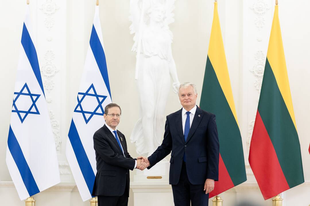Gitanas Nausėda susitiko su Izraelio prezidentu Isaacu Herzogu