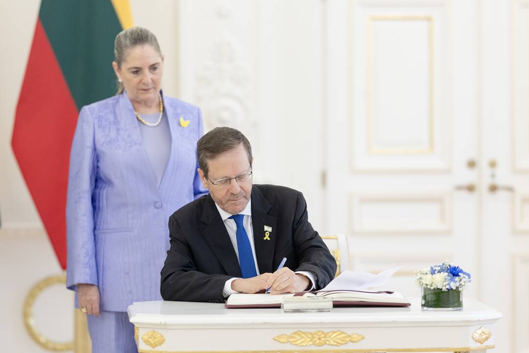 Gitanas Nausėda susitiko su Izraelio prezidentu Isaacu Herzogu