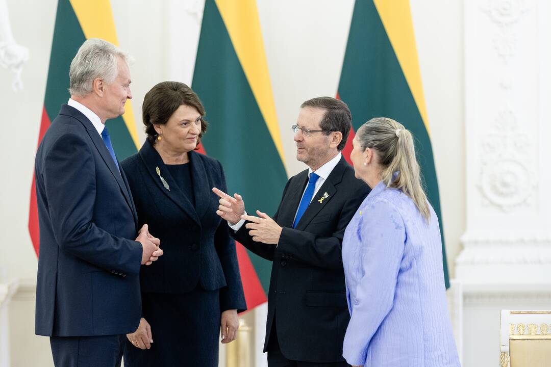 Gitanas Nausėda susitiko su Izraelio prezidentu Isaacu Herzogu
