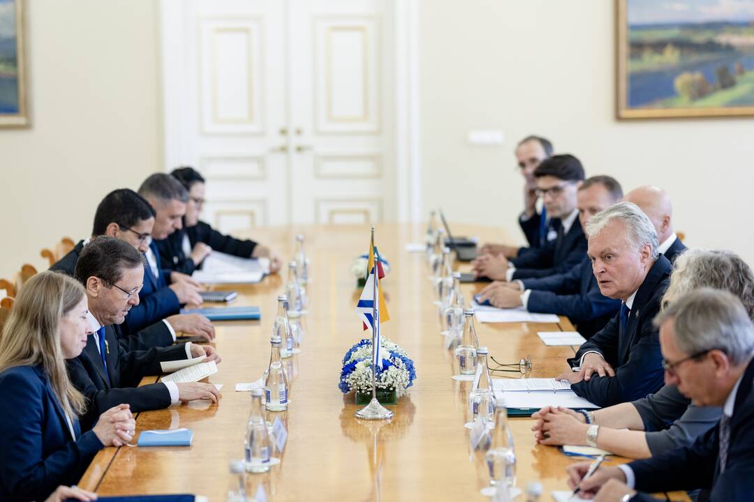 Gitanas Nausėda susitiko su Izraelio prezidentu Isaacu Herzogu