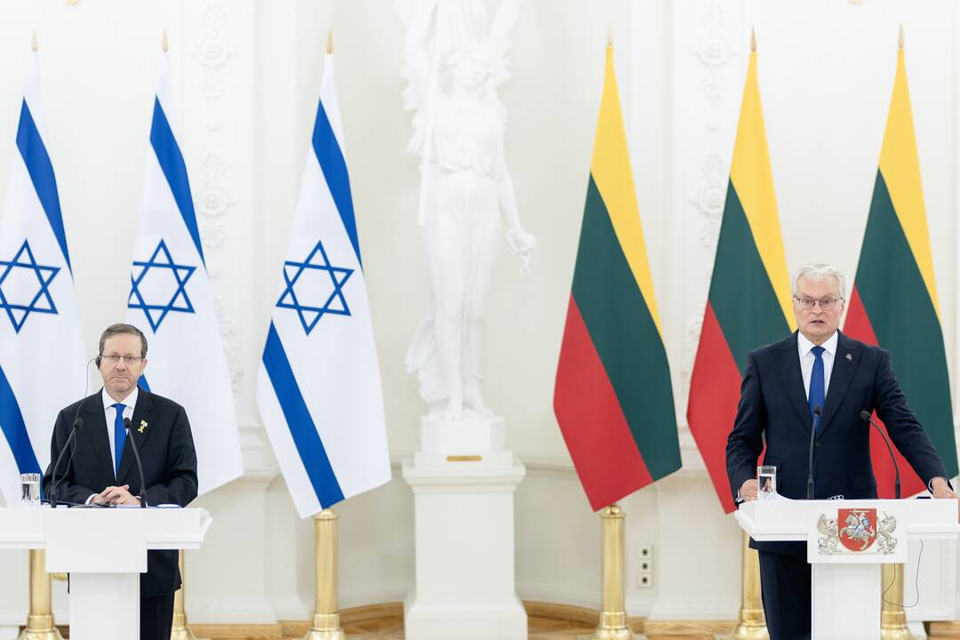 Gitanas Nausėda susitiko su Izraelio prezidentu Isaacu Herzogu