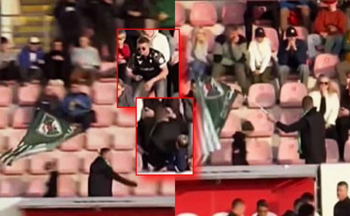 Emocijos Reikjavike: šeimininkus provokavęs „Kauno Žalgirio“ sirgalius sulaukė smūgio į galvą bokalu