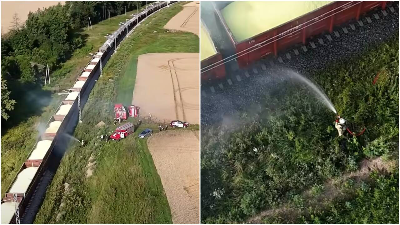 Ugniagesiai Šiaulių rajone lokalizavo traukinio vagone kilusį sieros gaisrą